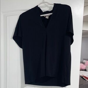 H&M Black V-Neck Blouse